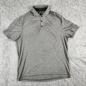 Lululemon Shirt Mens Gray Polo Evolution Button Down Golf Performance Athleisure